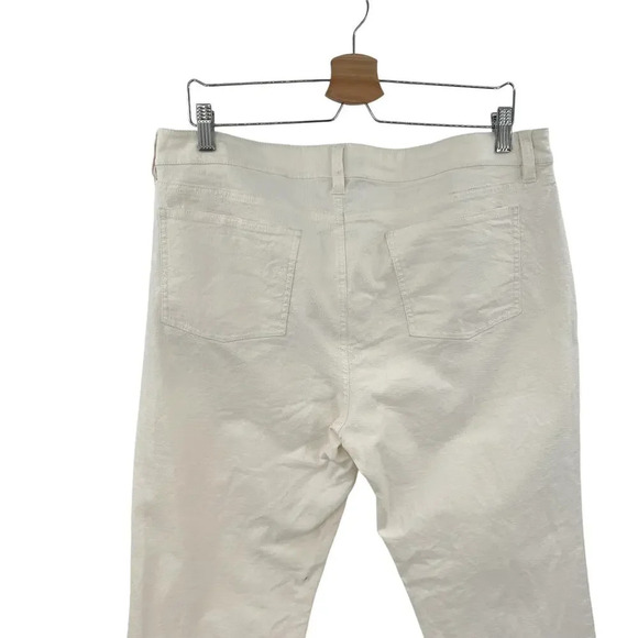 Eileen Fisher Textured Cream Skinny Ankle Jeans Organic Cotton Size 14 - Picture 8 of 12